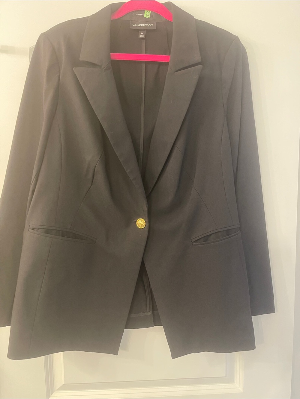 Lane Bryant Black Blazer with Gold Button